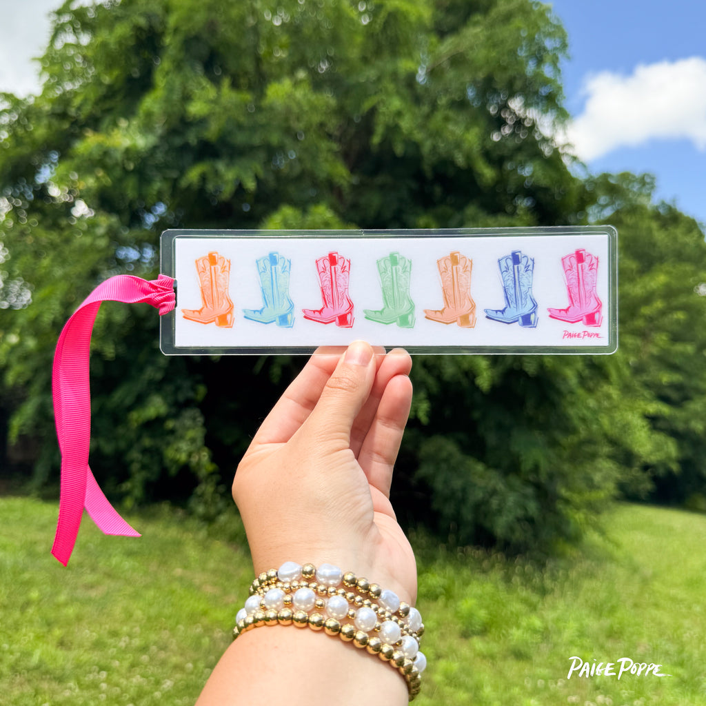 "Cowgirl Kaleidoscope" Ribboned Bookmark