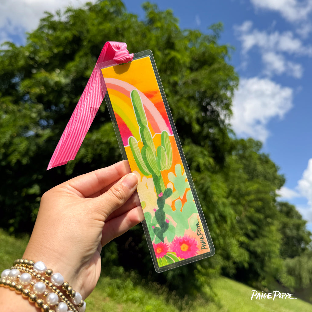 "Desert Rainbow" Ribboned Bookmark