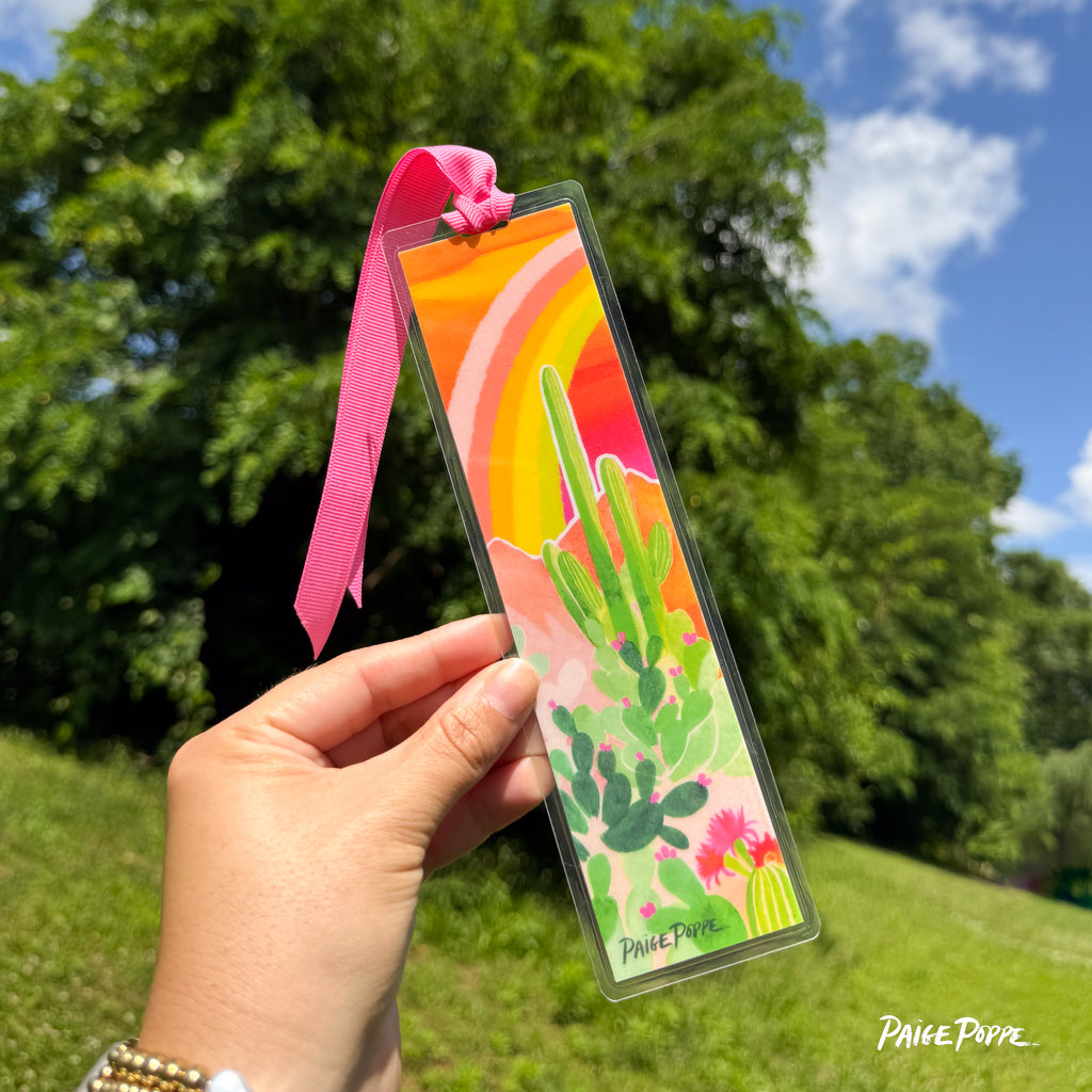 "Desert Rainbow" Ribboned Bookmark