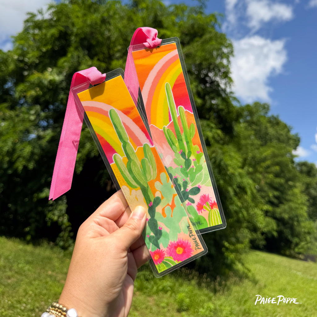 "Desert Rainbow" Ribboned Bookmark
