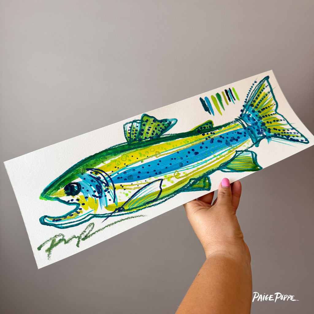 "Berry Trout" Original Watercolor on Paper