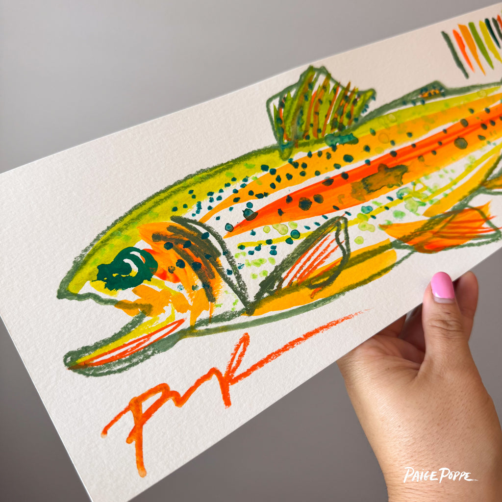 "Basil Trout" Original Watercolor on Paper