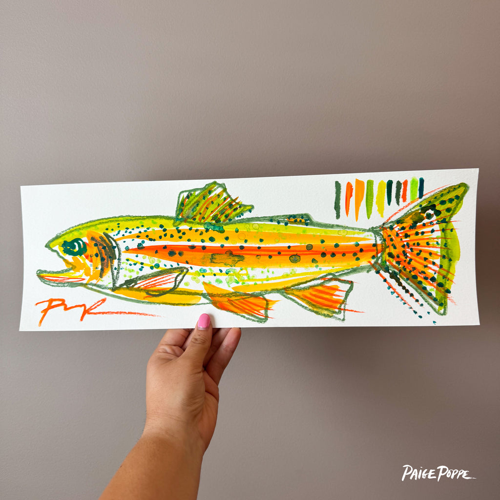"Basil Trout" Original Watercolor on Paper