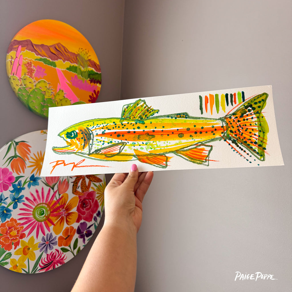 "Basil Trout" Original Watercolor on Paper
