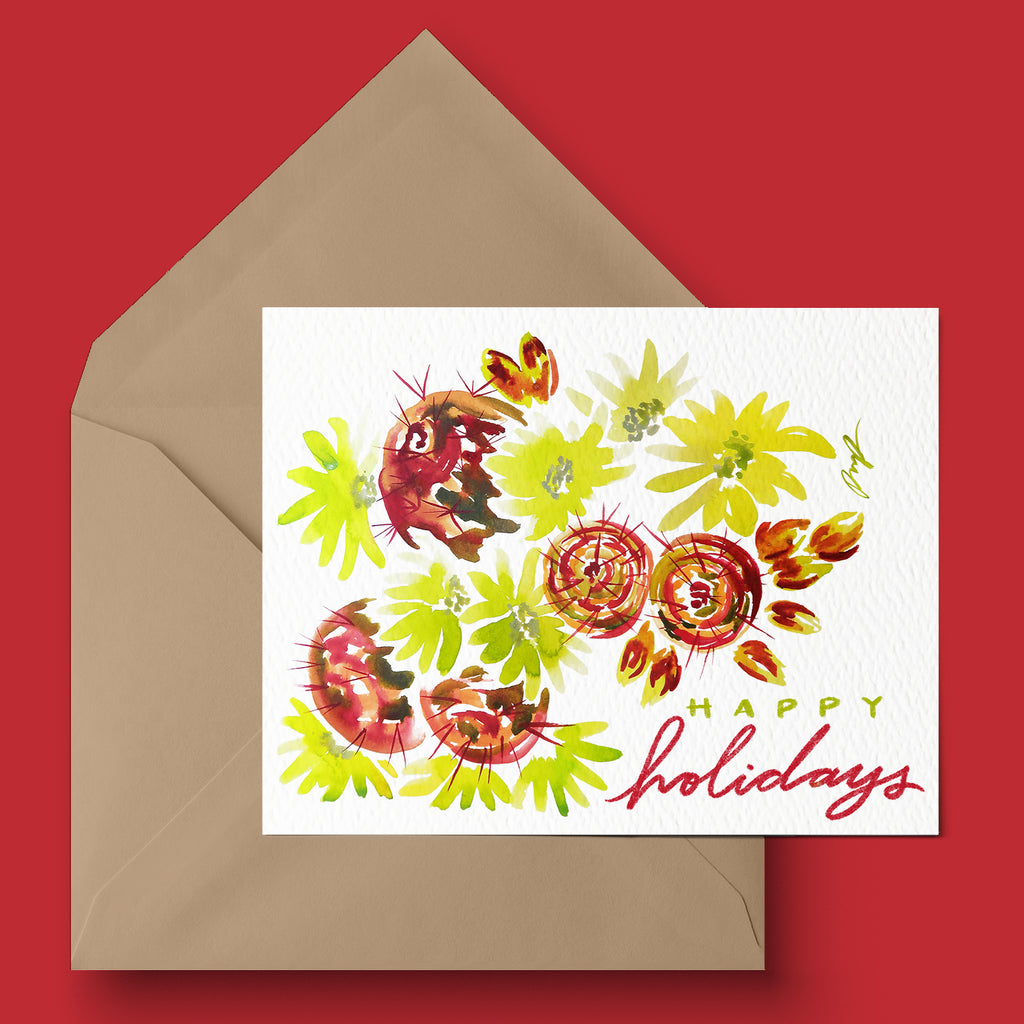 "Cactus Cheer" Holiday Greeting Card