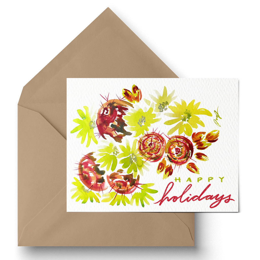 "Cactus Cheer" Holiday Greeting Card
