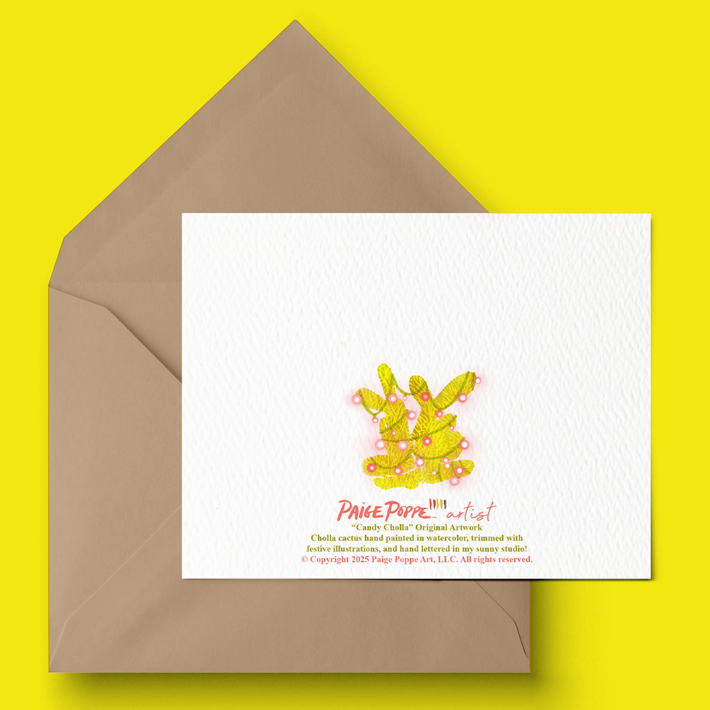 "Candy Cholla" Holiday Greeting Card