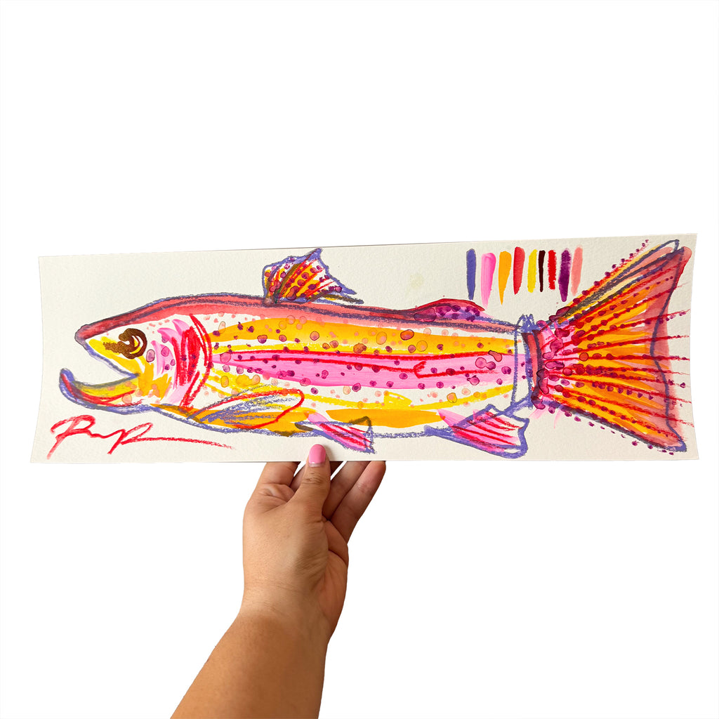 "Candy Trout" Original Watercolor on Paper