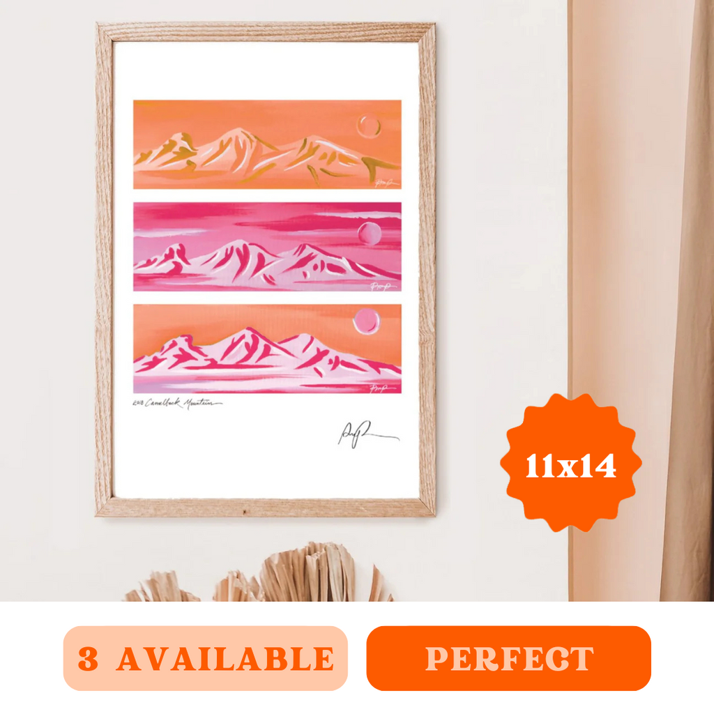 "Camelback Sunrise Triptych" 11x14 Art Print