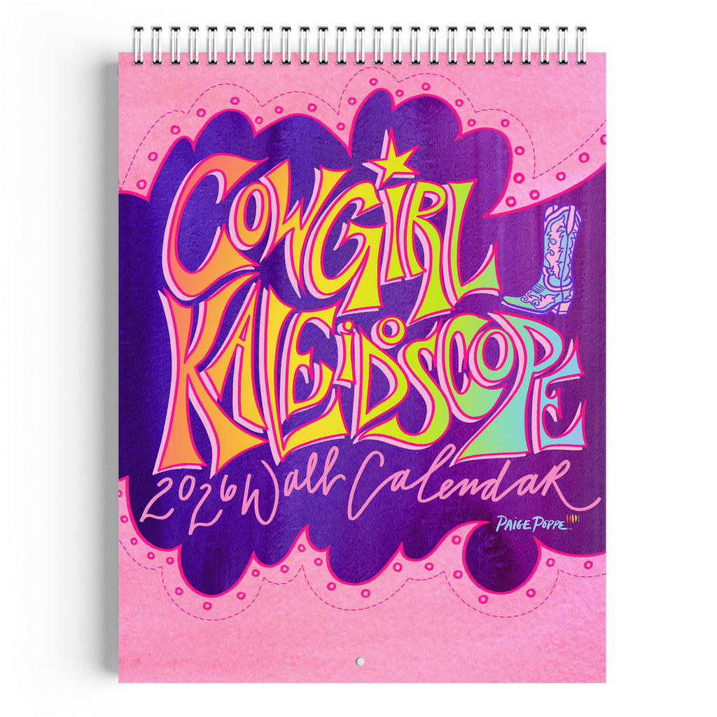 2026 "Cowgirl Kaleidoscope" Wall Calendar