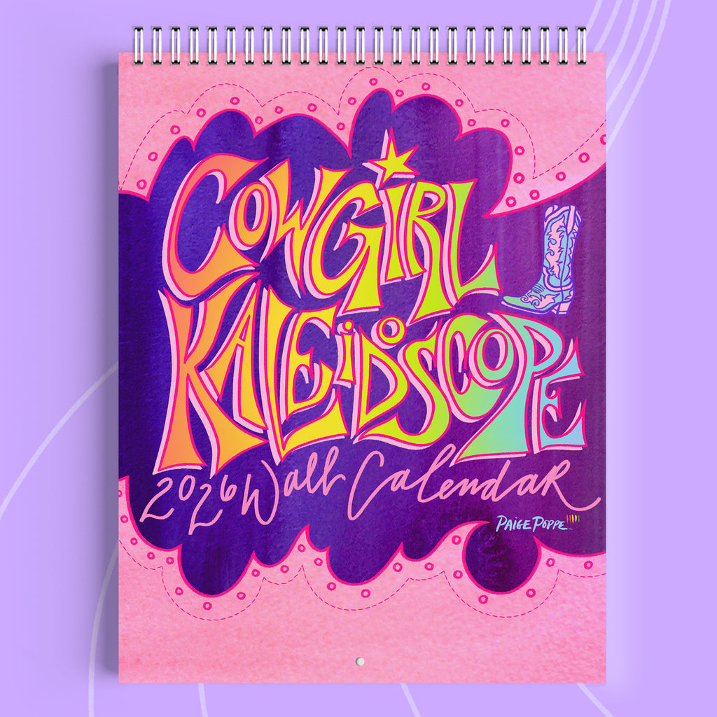 2026 "Cowgirl Kaleidoscope" Wall Calendar
