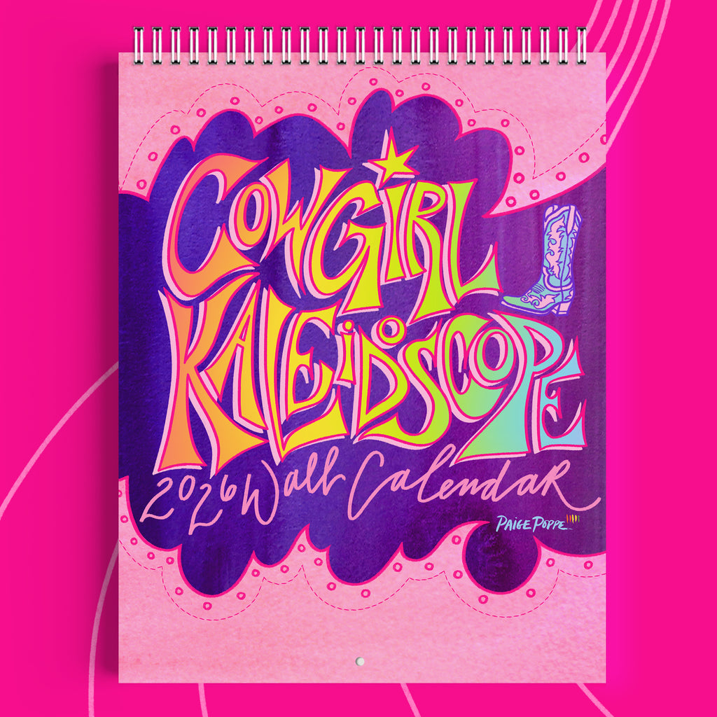2026 "Cowgirl Kaleidoscope" Wall Calendar