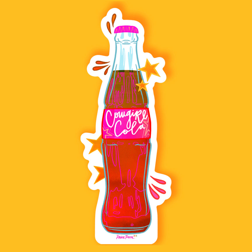 "Cowgirl Cola" Diecut Sticker