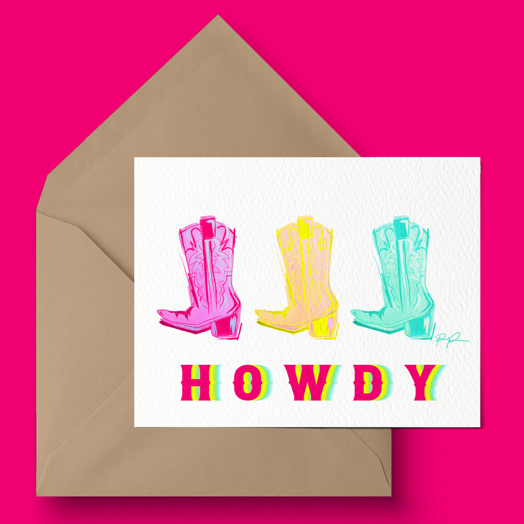 "Howdy Cowgirl" Greeting Card