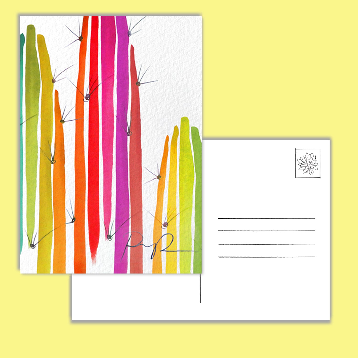 Set of 6 Postcards: Technicolor Botanical – Paige Poppe Art