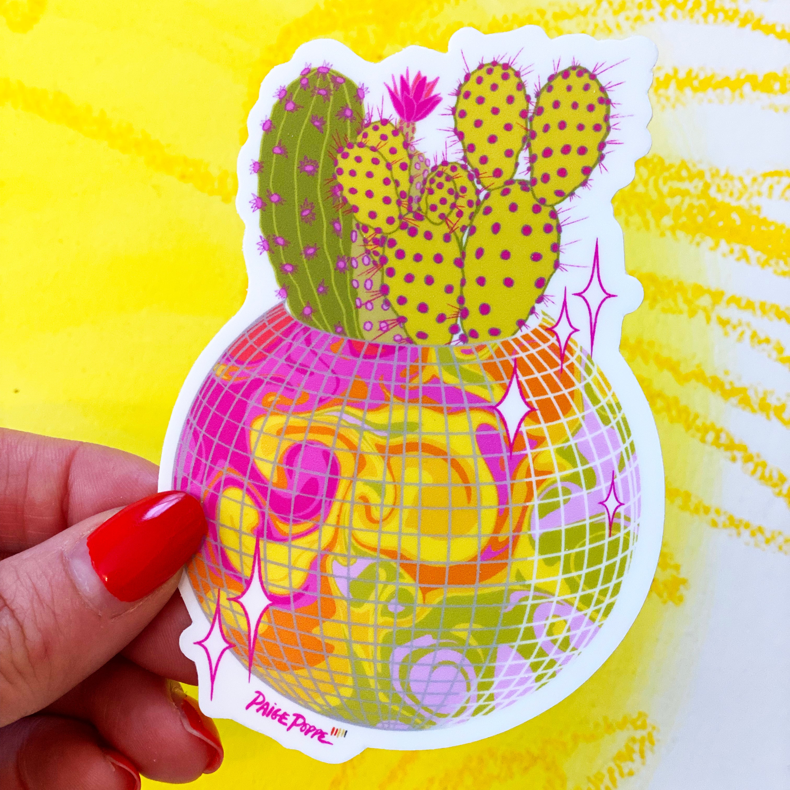Desert Disco Diecut Sticker – Paige Poppe Art