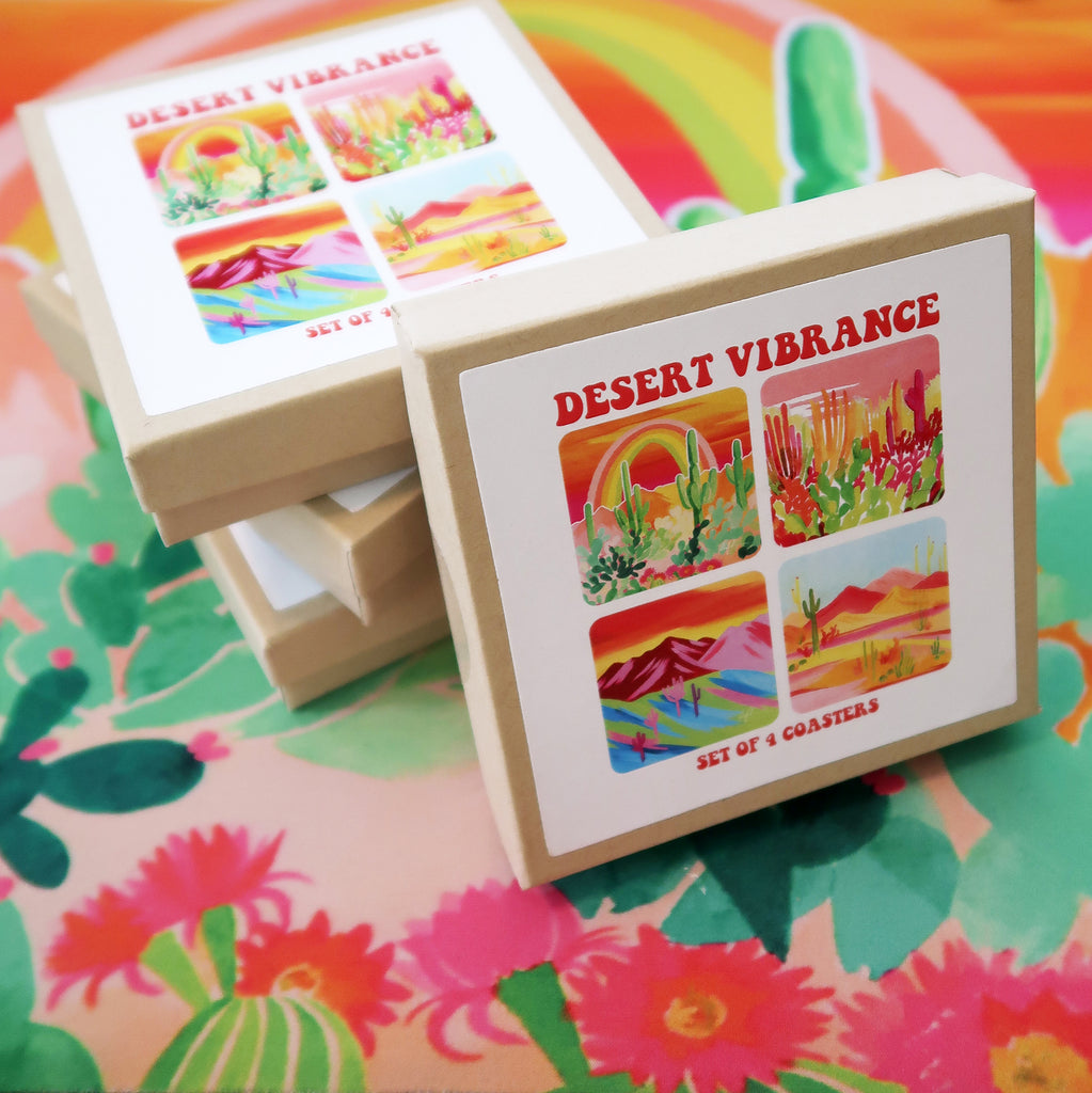 "Desert Vibrance" Boxed Coaster Set