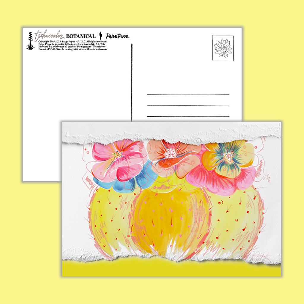 Set of 6 Postcards: Technicolor Botanical