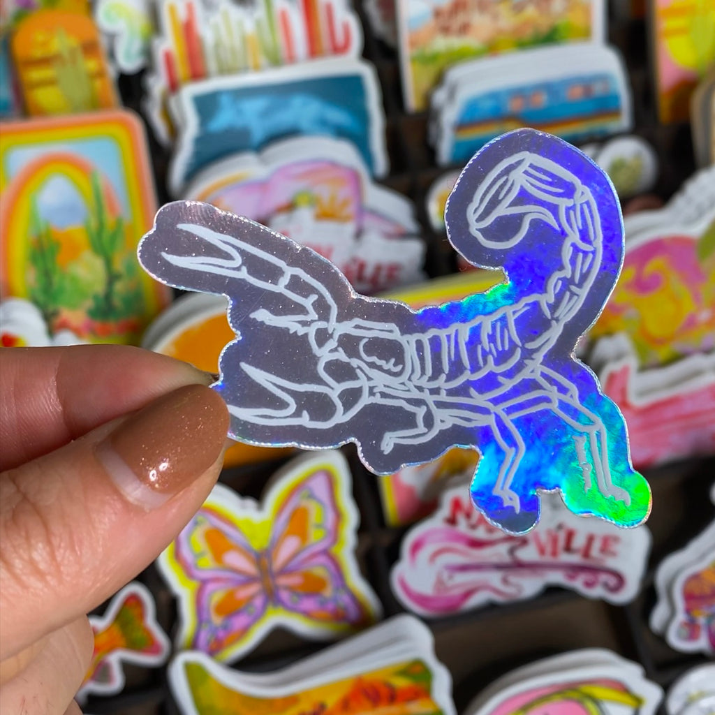 "Shining Scorpion" Holographic Sticker