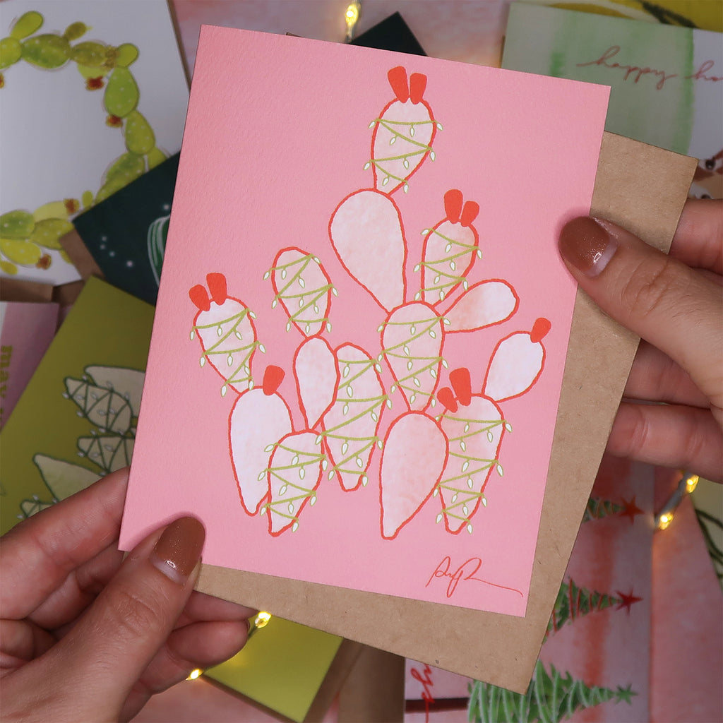 “Festive Opuntia" Holiday Card