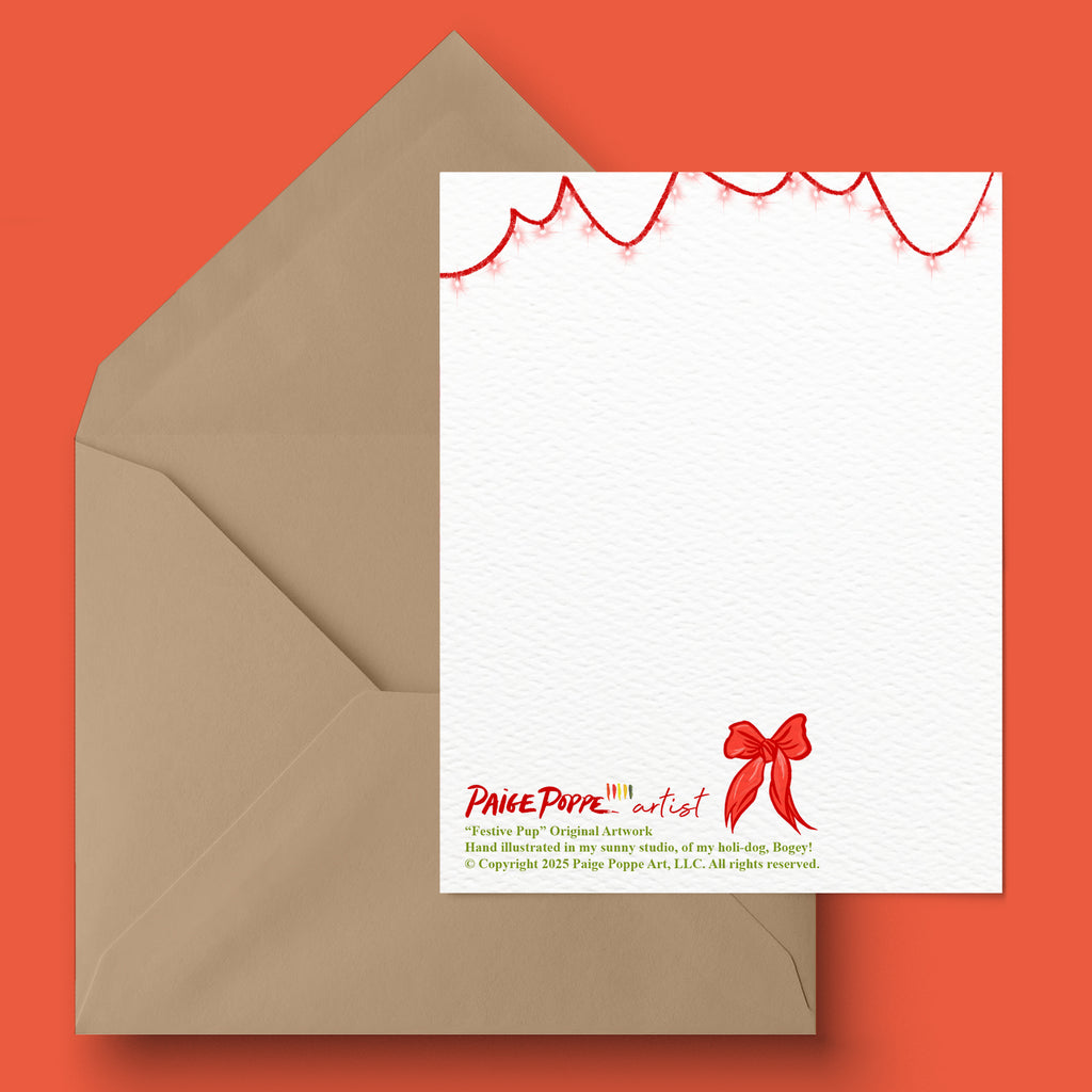 "Festive Pup" Holiday Greeting Card