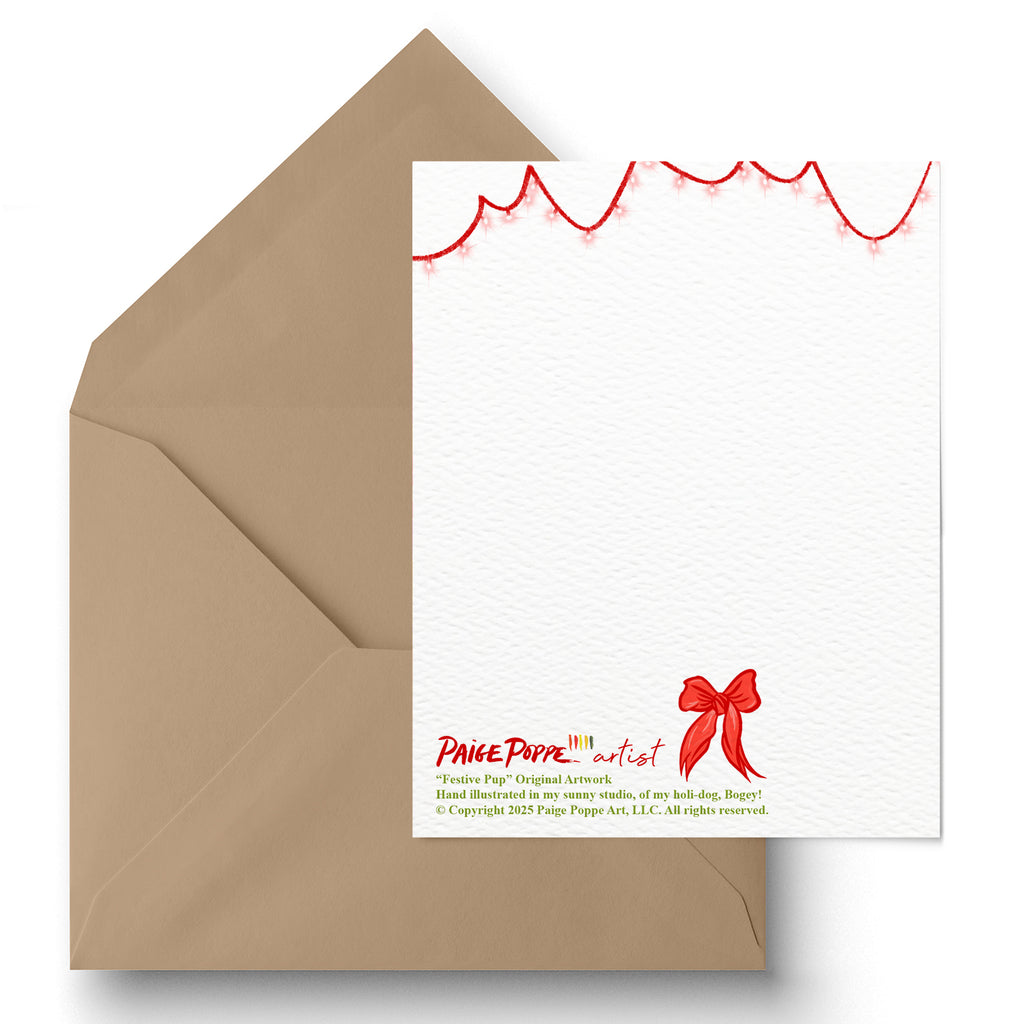 "Festive Pup" Holiday Greeting Card