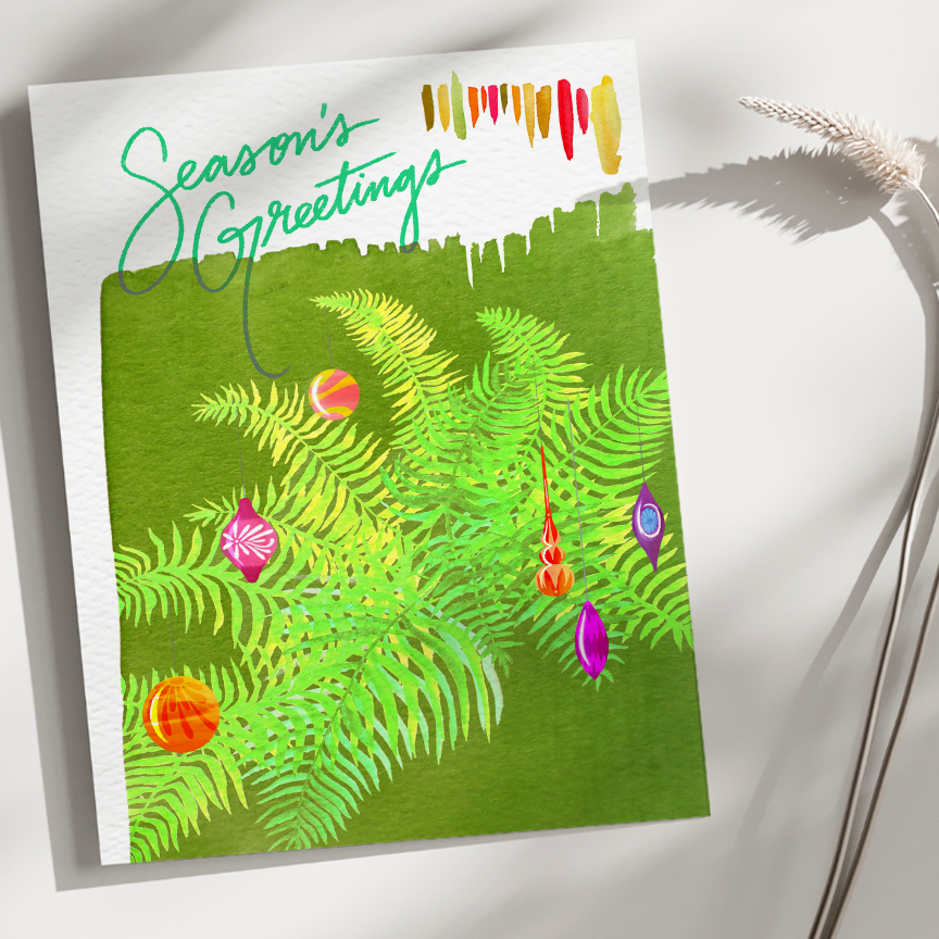 "Festive Fern" Holiday Card