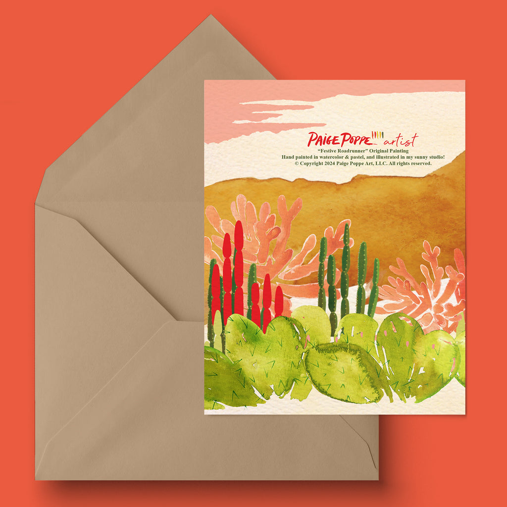 "Festive Roadrunner" Holiday Card
