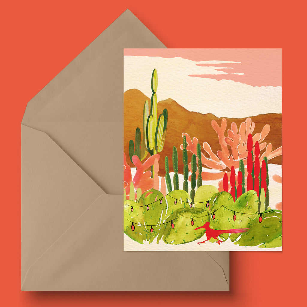 "Festive Roadrunner" Holiday Card