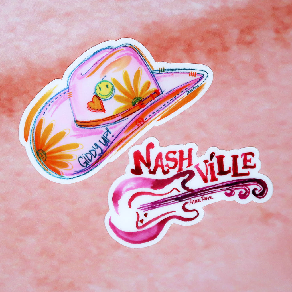 "Nashville Rhapsody" Guitar Diecut Sticker