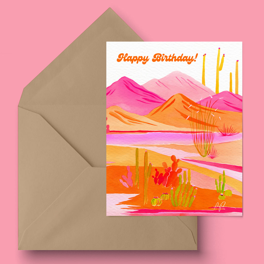 "Groovy Sunset" Birthday Card
