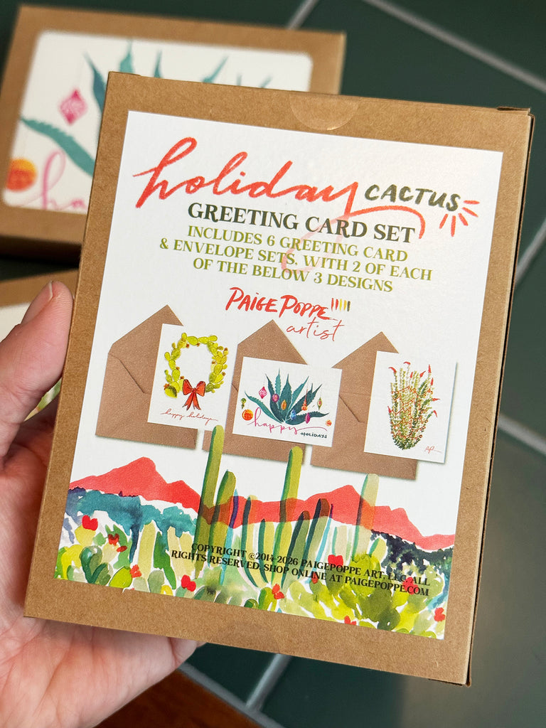 "Holiday Cactus" Boxed Set of Greeting Cards