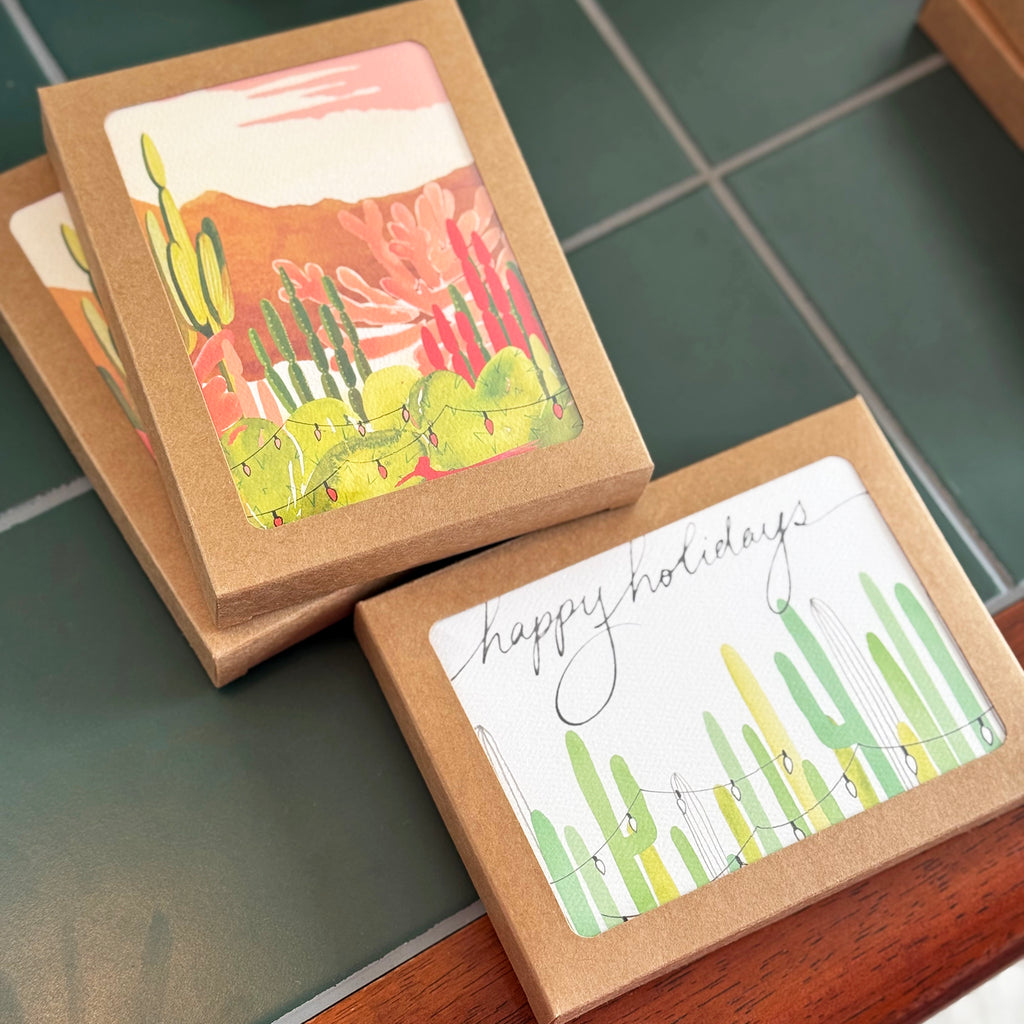 "Holiday Desert Landscape" Boxed Set of Greeting Cards