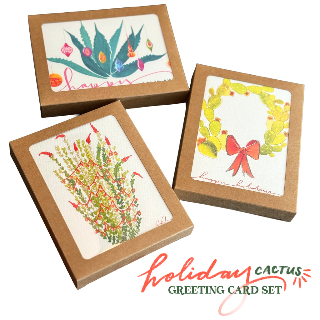 "Holiday Cactus" Boxed Set of Greeting Cards