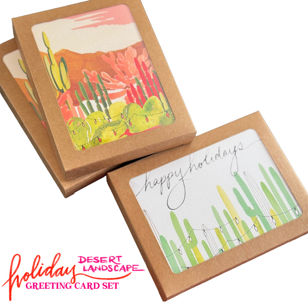 "Holiday Desert Landscape" Boxed Set of Greeting Cards
