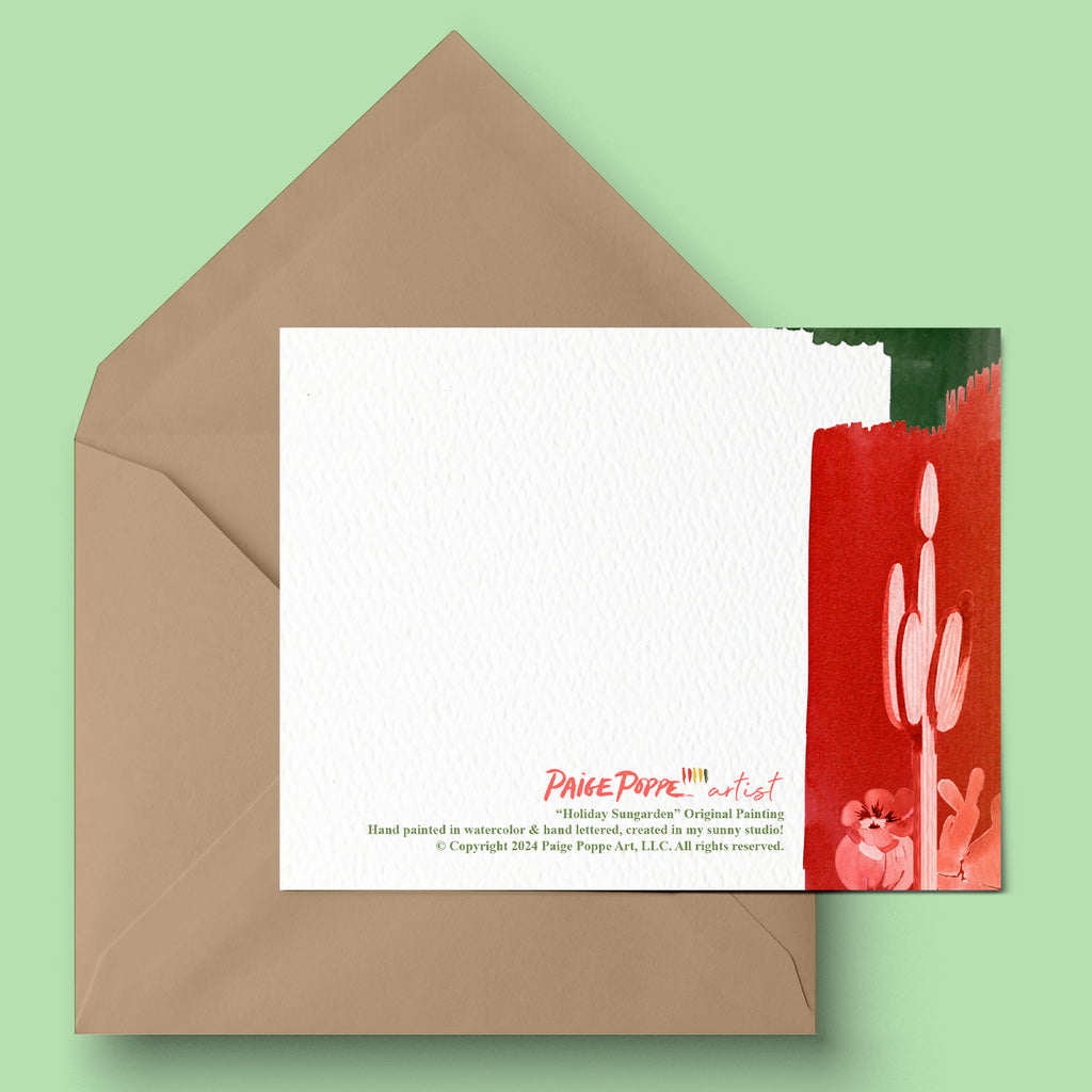 "Holiday Sungarden" Holiday Greeting Card