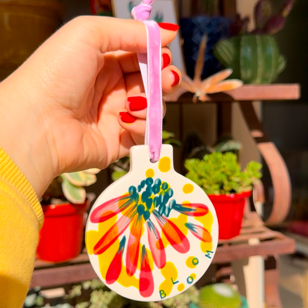 "BLOOM Baby" Handpainted Ceramic Ornament