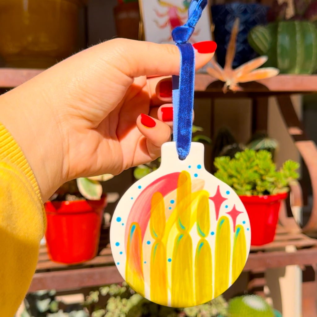 "Skydancer" Handpainted Ceramic Ornament