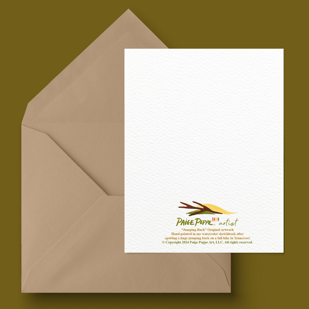 "Botanical Buck" Holiday Greeting Card