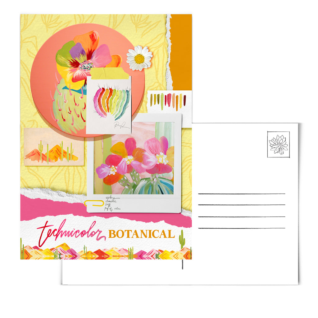"Technicolor Botanical" 2025 Wall Calendar Bundle