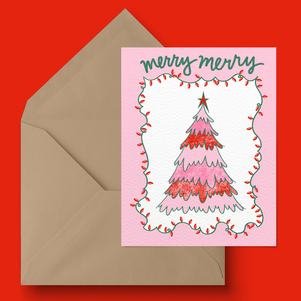 "Topsy Turvy Tree" Holiday Card