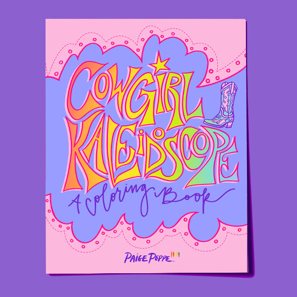 "Cowgirl Kaleidoscope" Coloring Book