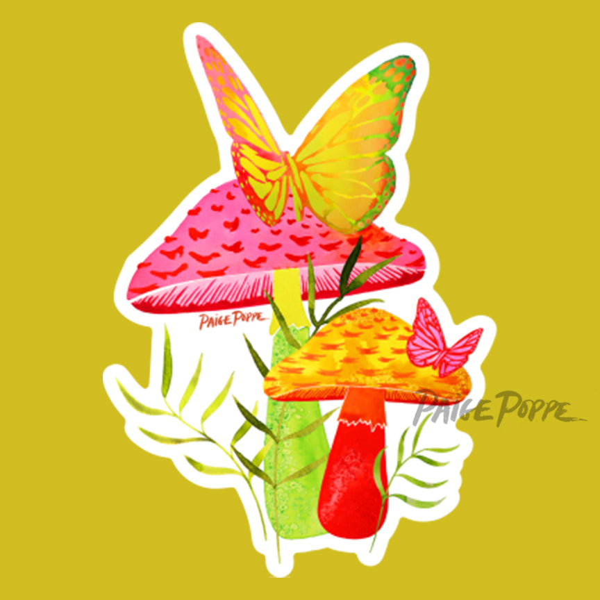 "Mushroom Metamorphosis" Sticker