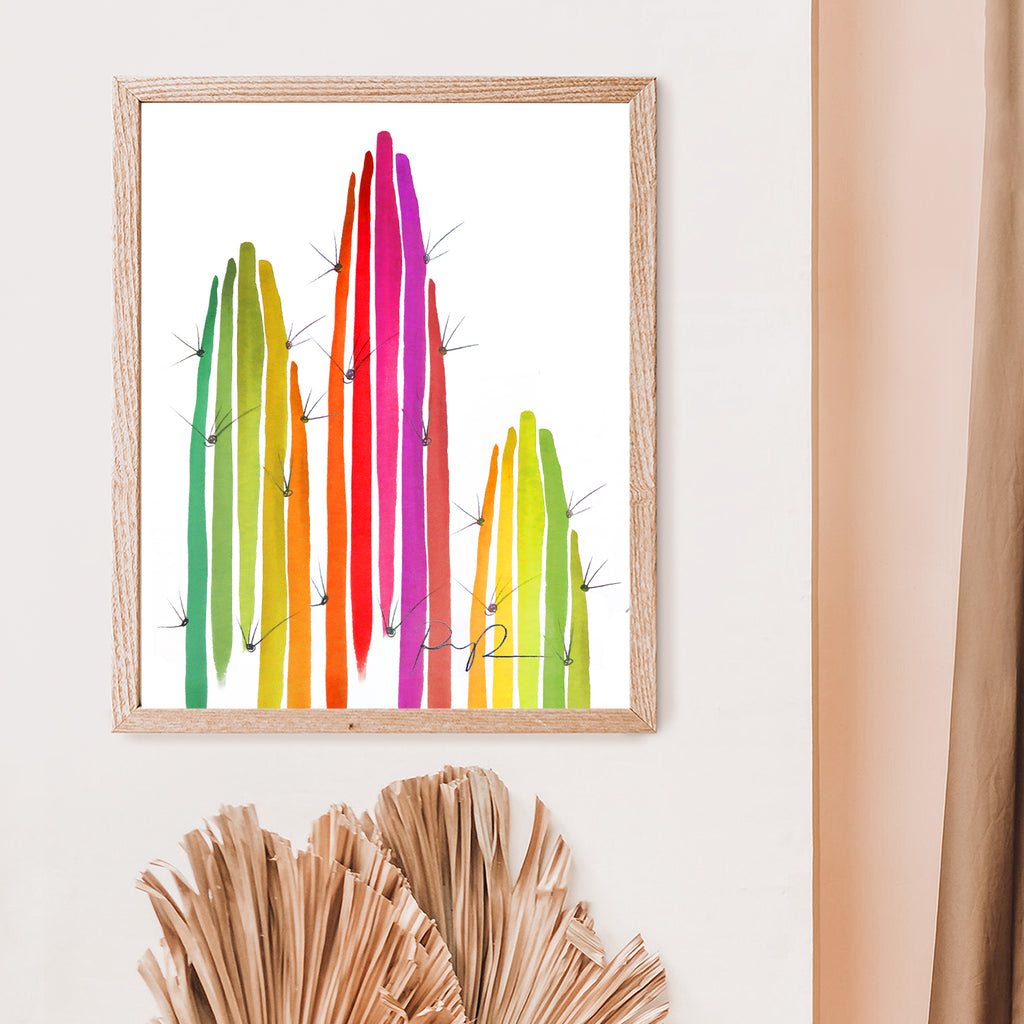 "Organ Pipe Prism" Watercolor Art Print