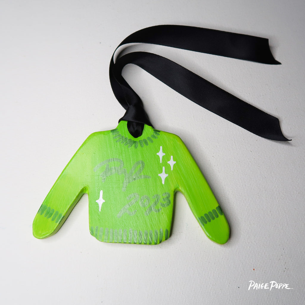 "Festive Disco" Handpainted Ceramic Ornament