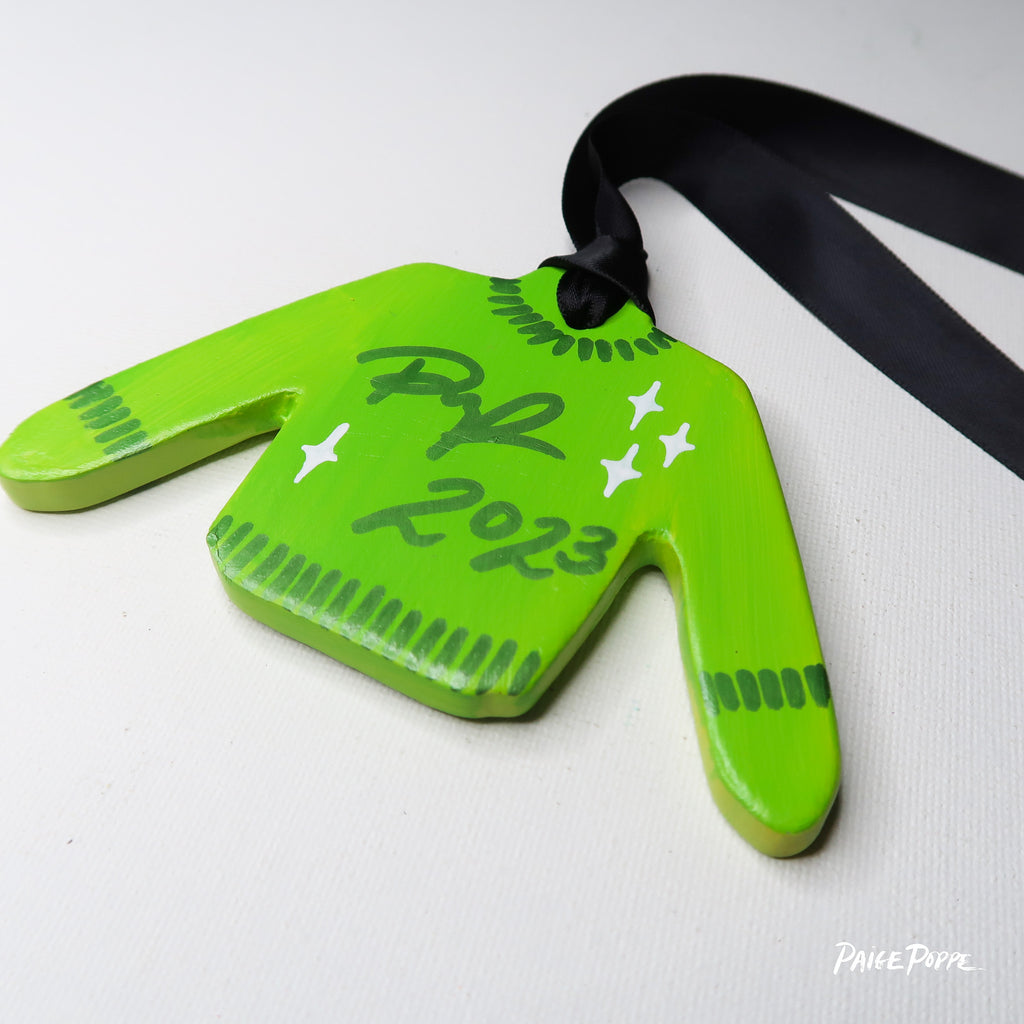 "Festive Disco" Handpainted Ceramic Ornament