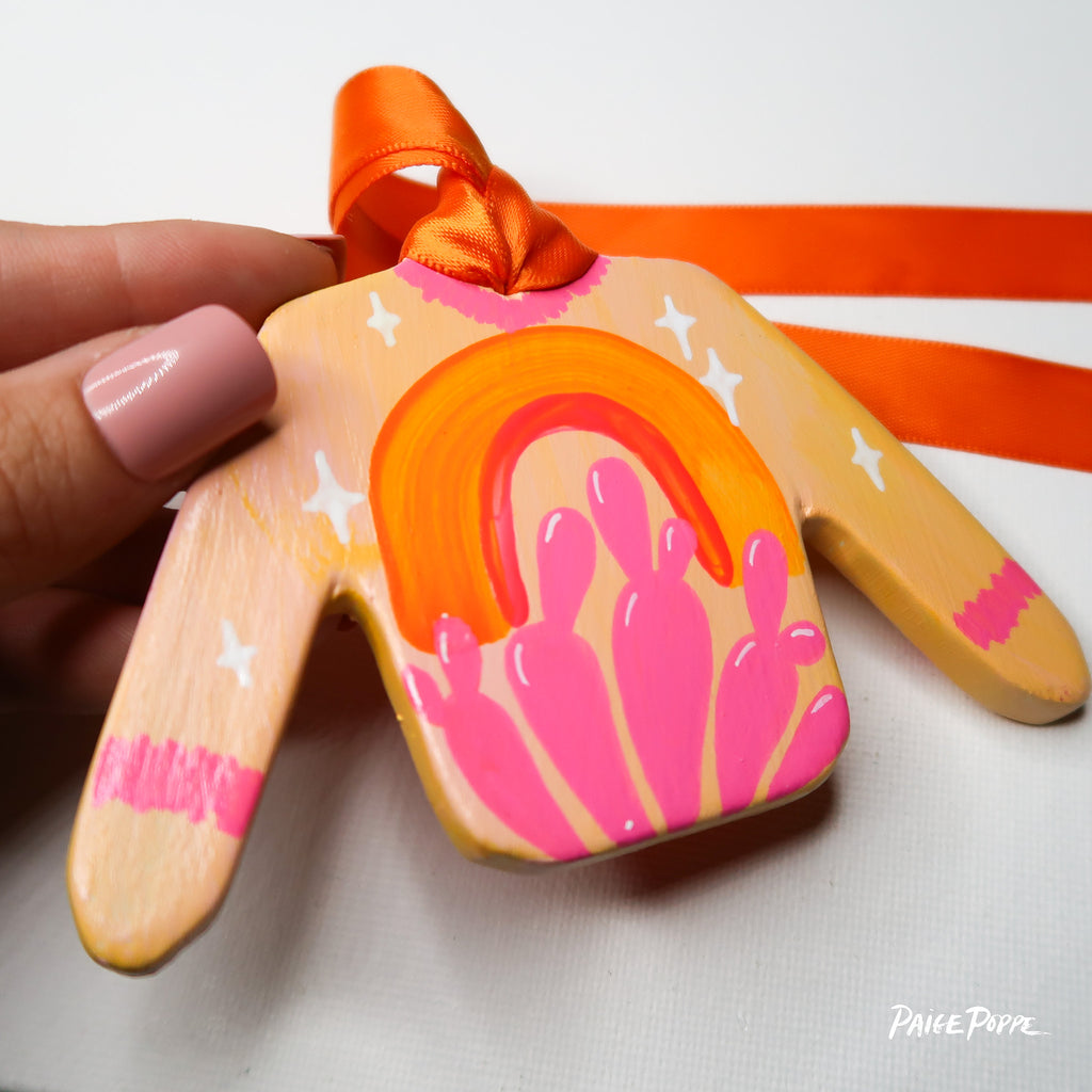 "Desert Magic" Handpainted Ceramic Ornament