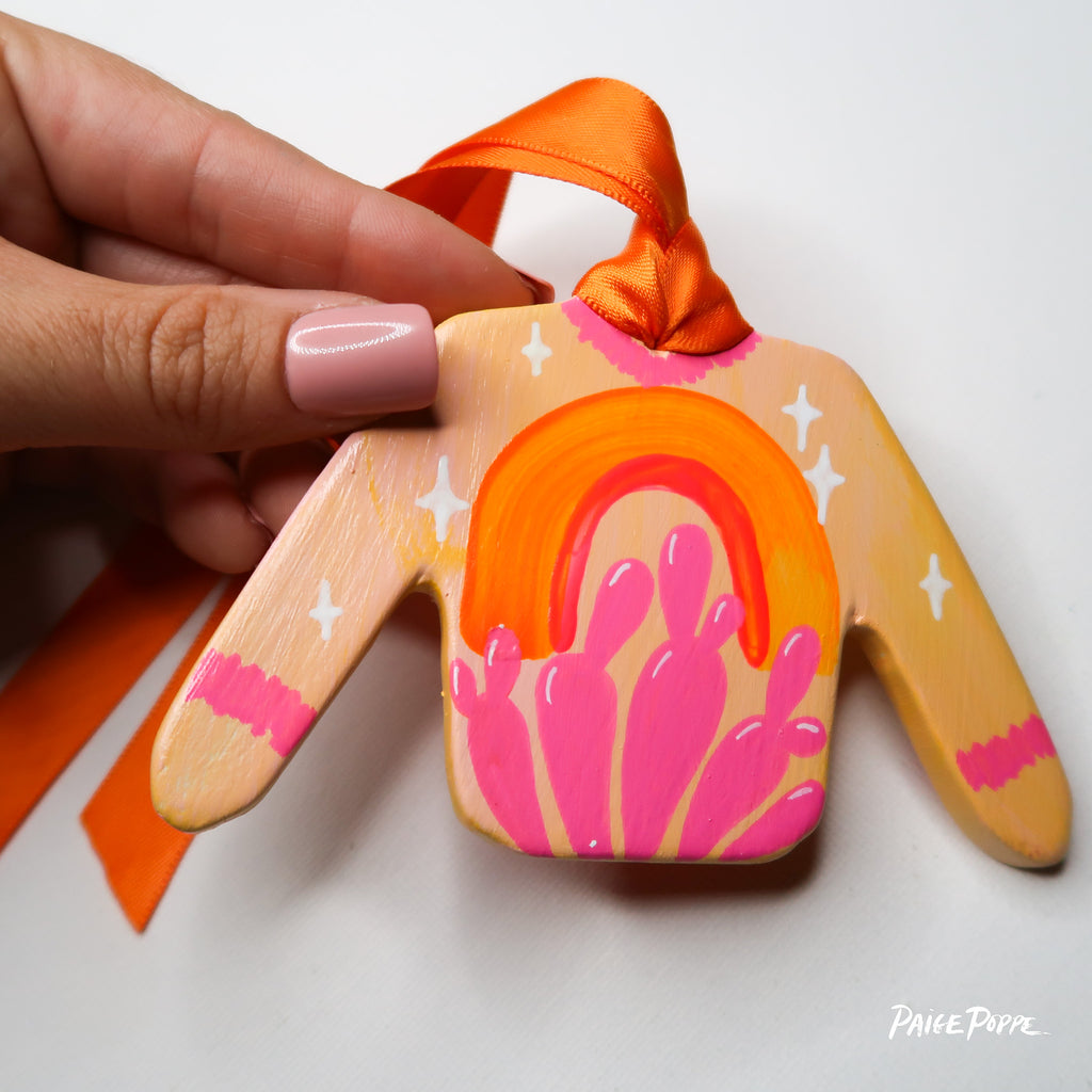 "Desert Magic" Handpainted Ceramic Ornament