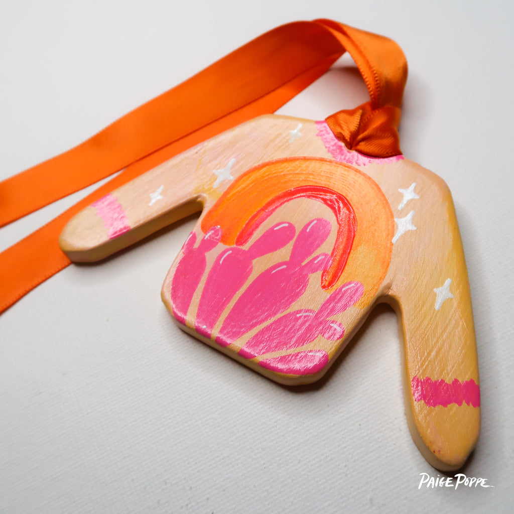 "Desert Magic" Handpainted Ceramic Ornament
