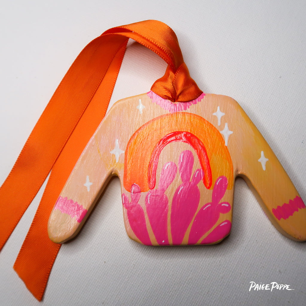 "Desert Magic" Handpainted Ceramic Ornament